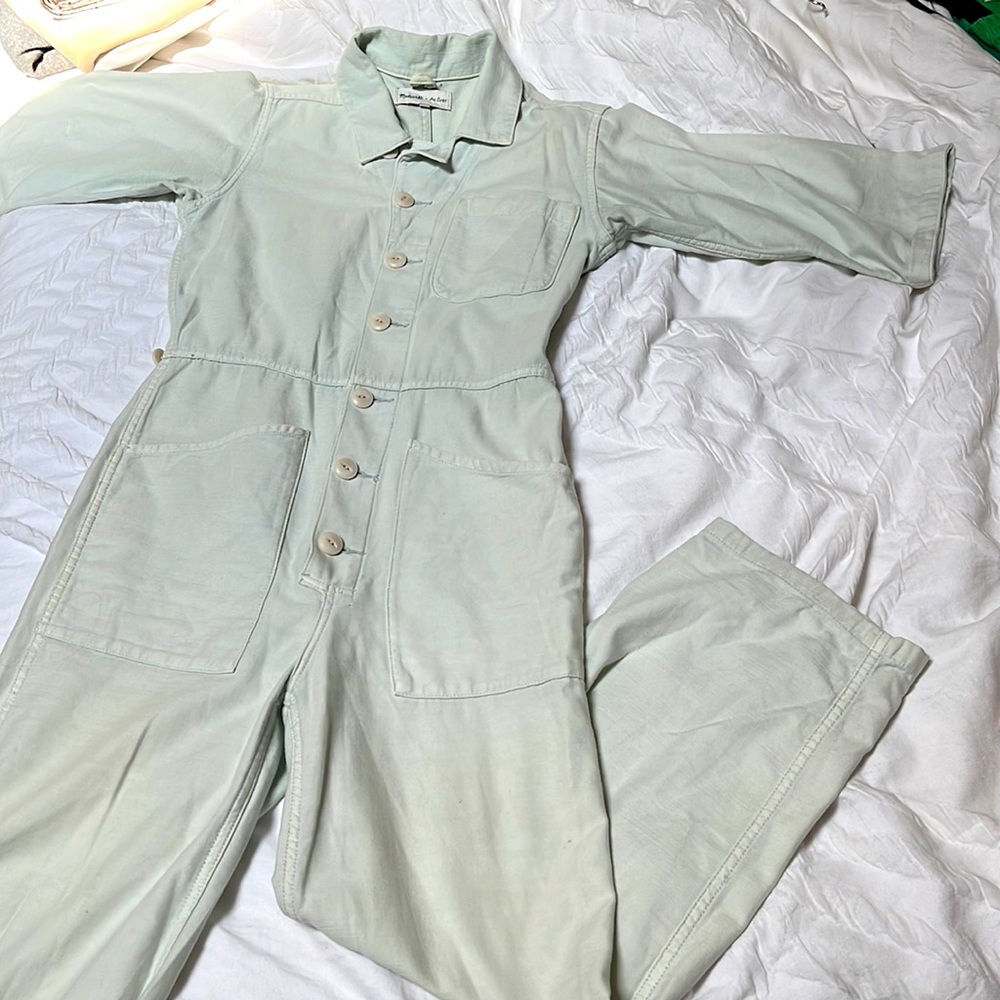 Madewell x As Ever mint green jumpsuit size XS size 2/4